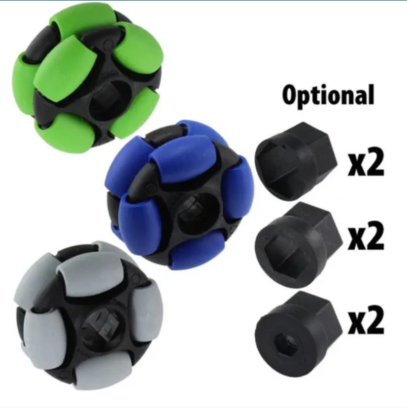 AndyMark Dualie Omni Wheel 2" 5mm Hex Grey