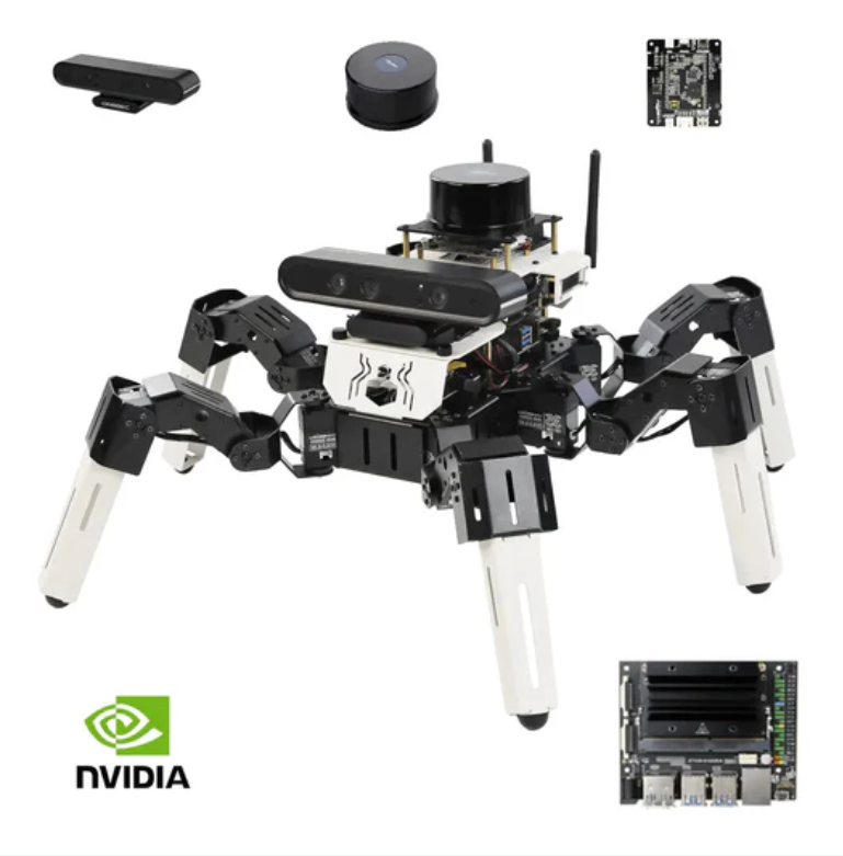 18DOF Muto RS Hexapod ROS2 Robot for Raspberry Pi and NVIDIA Jetson NANO (Jetson Version with Jetson NANO SUB Board)
