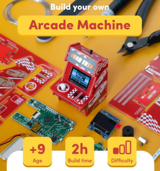 Microcade Kit - Build and Code Your Own Gaming Console | Electronic and Science Projects | DIY Educational Fun, STEM Toys Suitable for Children Aged 8-12 and Above