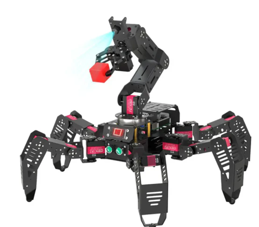 SpiderPi Pro: Hiwonder hexapod robot with AI vision arm powered by Raspberry Pi (including Raspberry Pi 4B 4GB)