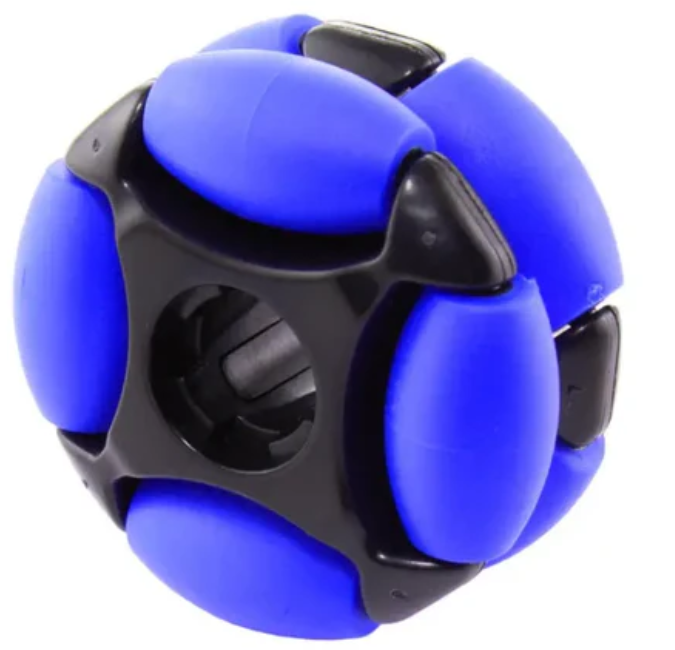 AndyMark 35mm Dualie Omni Wheel 5mm Hex Blue